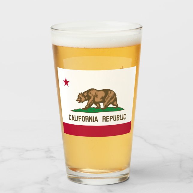 KALIFORNIA BIER GLASS GLAS (Vorne (Gefüllt))