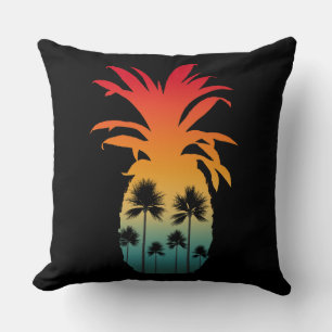 KALIFORNIA PINEAPPLE SUNSET PALM BÄUME KISSEN
