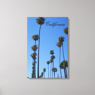 KALIFORNIA TALL PALM BÄUME CANVAS DRUCKEN LEINWANDDRUCK