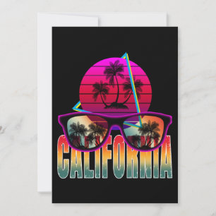 Kalifornien 80er Retro Einladung