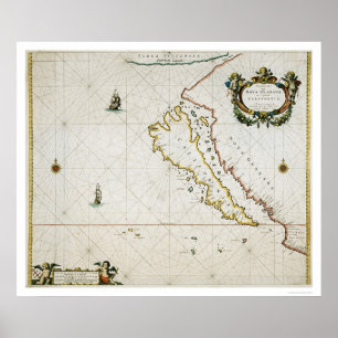 Kalifornien als Insel Poster