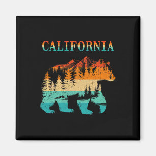 Kalifornien Bär Vintage Retro Natur Wandern Andenk Magnet