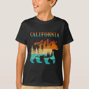 Kalifornien Bär Vintage Retro Natur Wandern Andenk T-Shirt