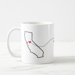 Kalifornien bis Rhode Island - Heart2Heart Kaffeetasse