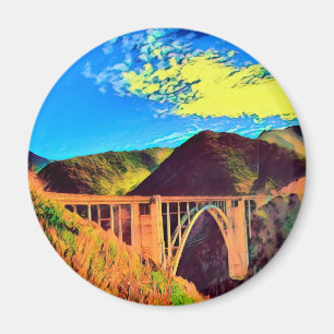 Kalifornien - BIXBY CREEK - Bridge Magnet