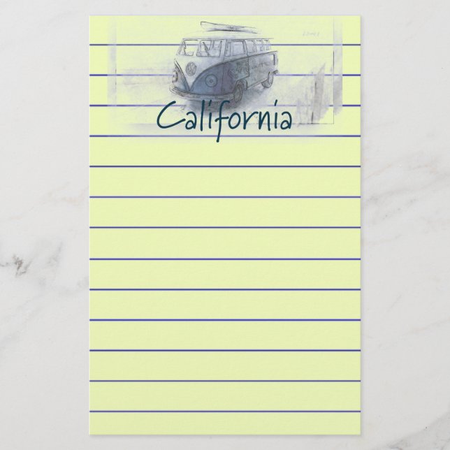 Kalifornien Briefpapier (Vorderseite)
