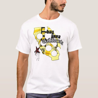 Kalifornien-Bucht-Bereichs-goldener MessingStaat T-Shirt