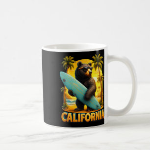Kalifornien Cool Republic Sungl Bär Surft Strand Kaffeetasse