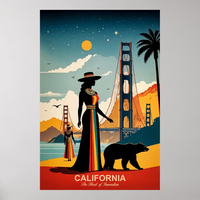 Kalifornien: Das Herz-Innovation-Reiseplakat Poster (Vorne)