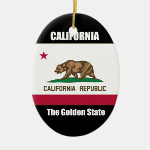 Kalifornien, der Goldene Staat Keramikornament