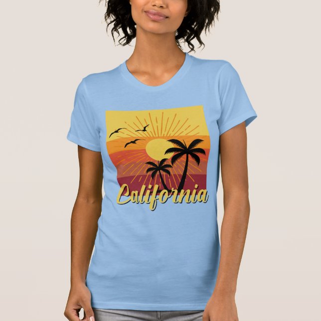 Kalifornien-Design - Frauen-Bella+Leinwand-Slim-Fi T-Shirt (Vorderseite)