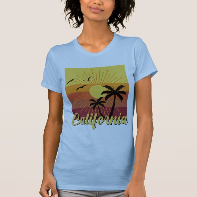 Kalifornien-Design - Frauen-Bella+Leinwand-Slim-Fi T-Shirt (Vorderseite)