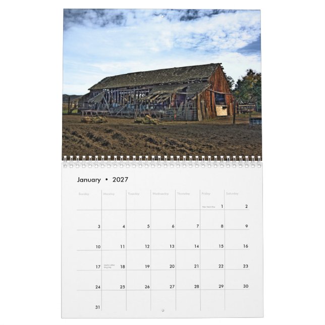 Kalifornien durch krasses kalender (Jan 2027)