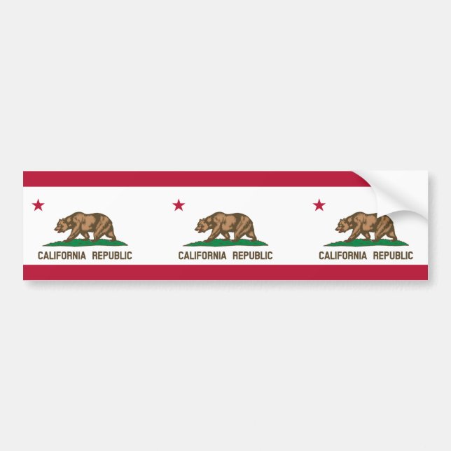 Kalifornien-Flagge Autoaufkleber (Vorne)