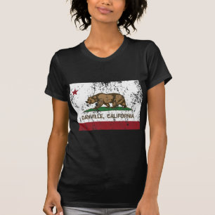 Kalifornien-Flagge Danville beunruhigt T-Shirt