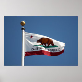 Kalifornien-Flagge Poster