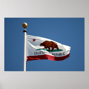 Kalifornien-Flagge Poster