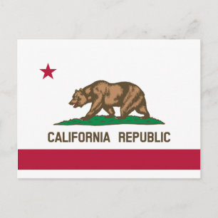 Kalifornien-Flagge Postkarte