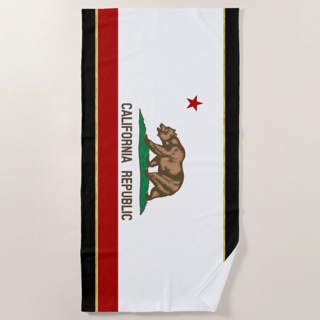 Kalifornien-Flagge Strandtuch (Vorderseite)
