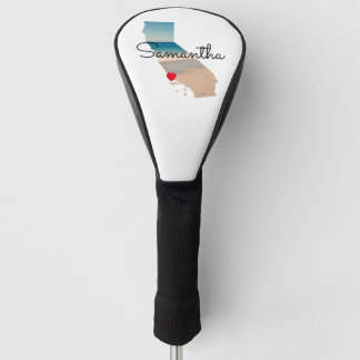 Kalifornien-Form Herz Foto Golf Headcover