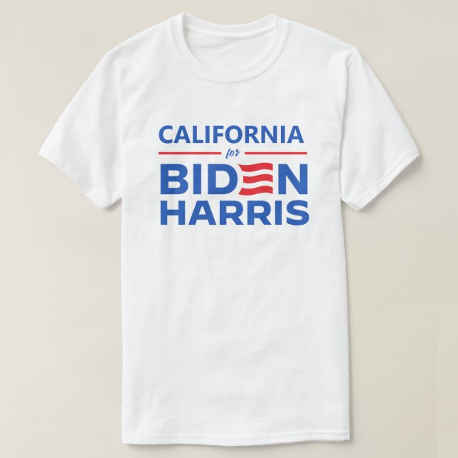 Kalifornien für Biden Harris T-Shirt (Design vorne)