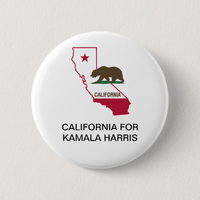 KALIFORNIEN für Kamala Harris 2020 Button (Vorderseite)