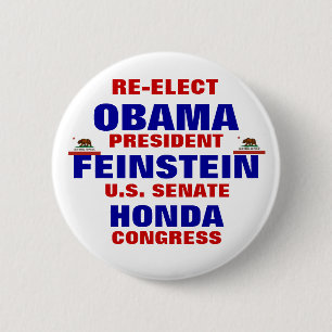 Kalifornien für Obama Feinstein Honda Button