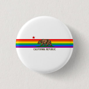 Kalifornien-Gay Pride-Flagge Button