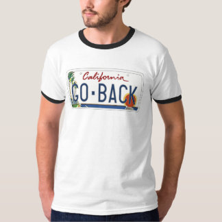 Kalifornien GEHEN ZURÜCK Lizenz-Platten-T-Shirt T-Shirt