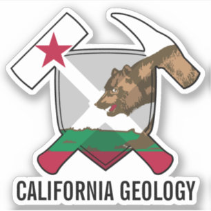 Kalifornien Geologie State Flag Vinyl Aufkleber
