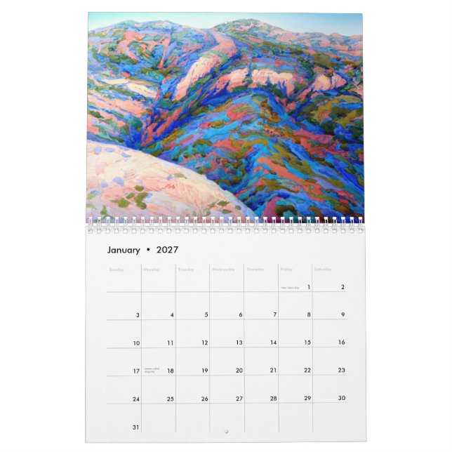 Kalifornien gestaltet 2013 durch Robin Purcell Kalender (Jan 2027)