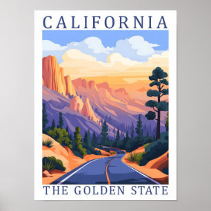 Kalifornien - Golden Staat USA Travel Place Poster