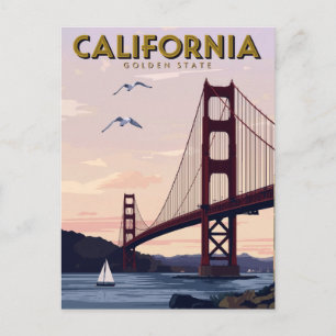 Kalifornien Golden State Postkarte