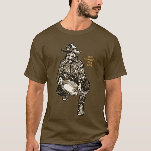 Kalifornien-Goldrausch-Bergmann 1849 T-Shirt (Vorderseite)