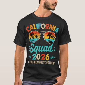 Kalifornien-Gruppe 2026 Urlaub Freunde Familie T-Shirt
