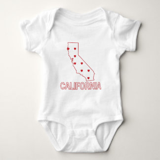 Kalifornien-Herzen Baby Strampler