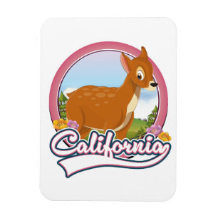 Kalifornien Hirsch Urlaub Logo Magnet
