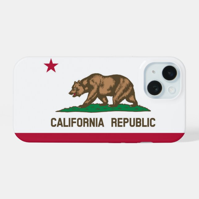 Kalifornien iPhone 15 Hülle (Rückseite (Horizontal))