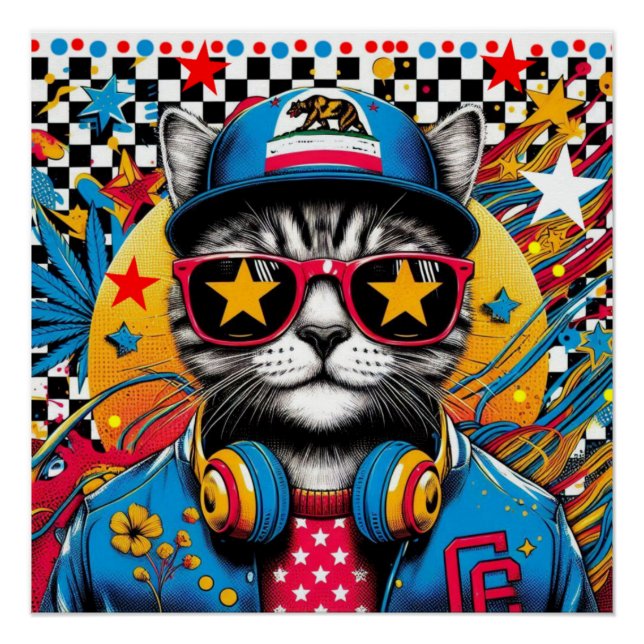 KALIFORNIEN KATZE 5 POSTER (Vorderseite)