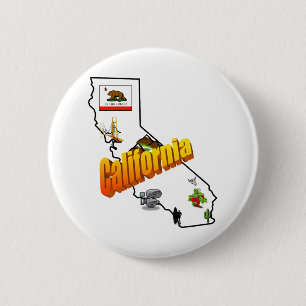 Kalifornien-Knopf Button