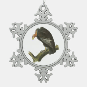 Kalifornien-Kondor durch Audubon Schneeflocken Zinn-Ornament