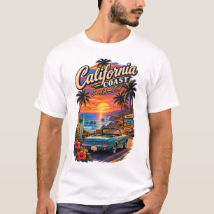 Kalifornien-Küsten-Sonnenuntergangs-Straßen-Trip-T T-Shirt
