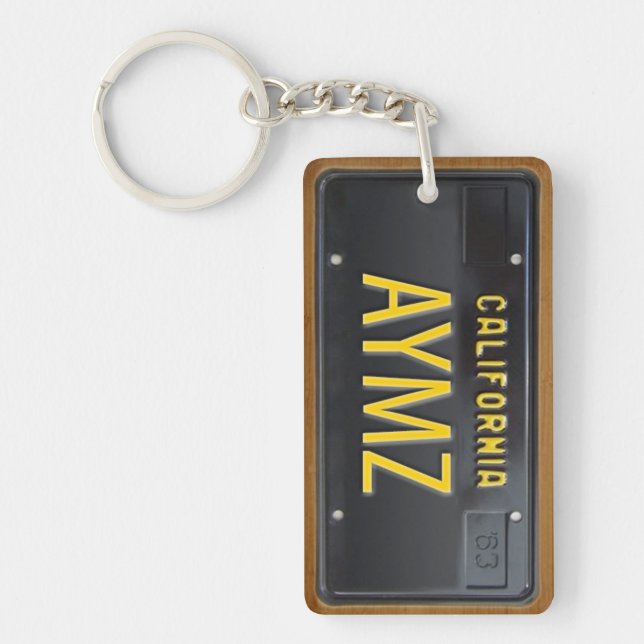Kalifornien-Lizenz-Platten-Schlüsselanhänger Schlüsselanhänger (Vorderseite)