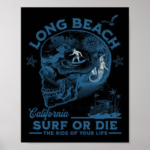 Kalifornien Long Beach Surfmädchen Pazifischer Oze Poster