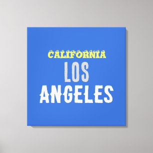 Kalifornien Los Angeles City USA Retro Vintag Blue Leinwanddruck