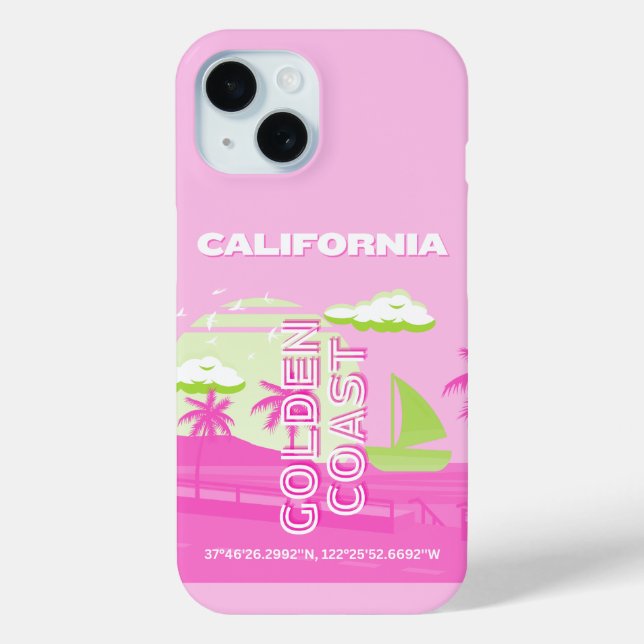 Kalifornien, Los Angeles, Reisekunst, Preppy, Pink Case-Mate iPhone Hülle (Rückseite)