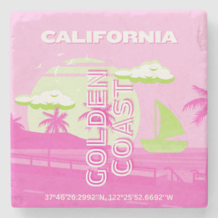 Kalifornien, Los Angeles, Reisekunst, Preppy, Pink Steinuntersetzer