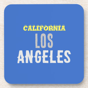 Kalifornien Los Angeles Stadt USA Retro Vintage Bl Getränkeuntersetzer