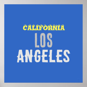 Kalifornien Los Angeles Stadt USA Retro Vintage Bl Poster