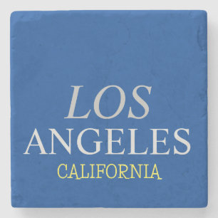 Kalifornien Los Angeles Stadt USA Retro Vintage Bl Steinuntersetzer